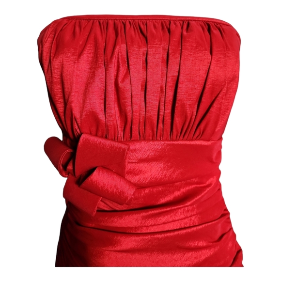 Red Strapless Mini Jessica McClintock - Size 10 - EUC - Picture 2 of 8